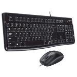 Logitech MK120 USB Keyboard and Mouse Combo | Wired | Full-Size Keyboard | High-Definition Optical Mouse | Multimedia Keys | 1-Year Warranty