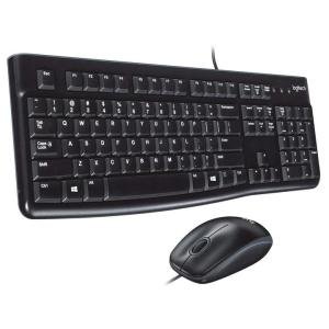 Logitech MK120 USB Keyboard and Mouse Combo | Wired | Full-Size Keyboard | High-Definition Optical Mouse | Multimedia Keys | 1-Year Warranty
